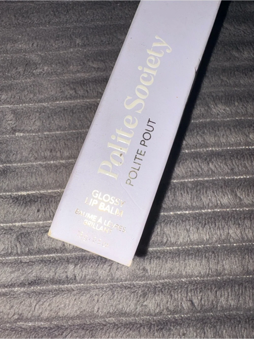 Polite Society Polite Pout Glossy Lip Balm Coconut Cream 0.34 oz / 10 mL NIB